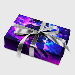 Бумага для упаковки Космонавт в неоновых облаках, цвет: 3D-принт — фото 2