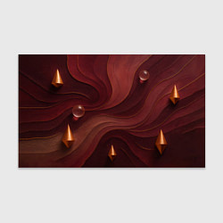 Бумага для упаковки Темно-бордовый волнистый узор