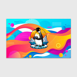 Бумага для упаковки Пингвин фотограф на льдине, цвет: 3D-принт