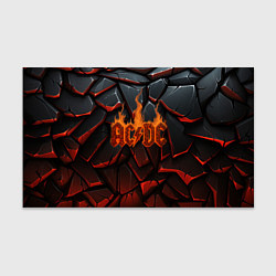Бумага для упаковки ACDC огненный лого на камнях, цвет: 3D-принт