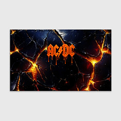 Бумага для упаковки ACDC лого из лавы на треснутой текстуре, цвет: 3D-принт