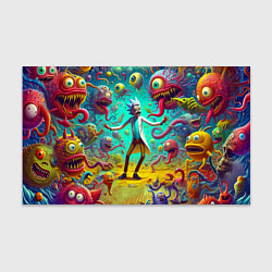 Бумага для упаковки Рик Санчес в компании отвязных чудищ - нейроарт фа, цвет: 3D-принт