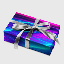 Бумага для упаковки Неоновое море - ночные волны, цвет: 3D-принт — фото 2