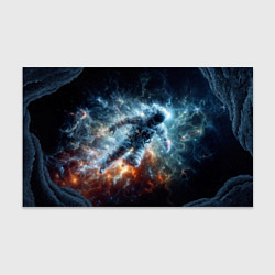 Бумага для упаковки Космонавт парит в космосе среди звезд, цвет: 3D-принт