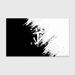 Бумага для упаковки Doom штрихи красок черные, цвет: 3D-принт