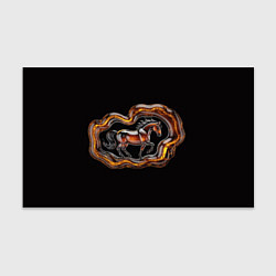 Бумага для упаковки Стилизованная бегущая янтарная лошадь, цвет: 3D-принт