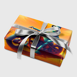 Бумага для упаковки Робот Бендер на мотоцикле в пустыне, цвет: 3D-принт — фото 2