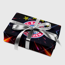 Бумага для упаковки Бавария Мюнхен неоновая абстракция, цвет: 3D-принт — фото 2