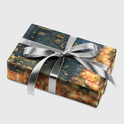 Бумага для упаковки Москва - сити и новогодняя елка, цвет: 3D-принт — фото 2