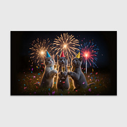 Бумага для упаковки Праздничные коты, цвет: 3D-принт