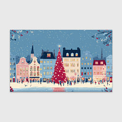 Бумага для упаковки Новогоднее гуляние у красной елки, цвет: 3D-принт
