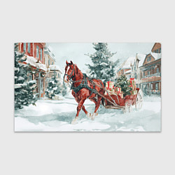 Бумага для упаковки Новогодняя лошадка 2026