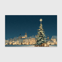 Бумага для упаковки Новогодняя атмосфера в городе, цвет: 3D-принт