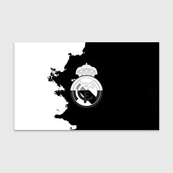 Бумага для упаковки Реал Мадрид черно белые краски, цвет: 3D-принт