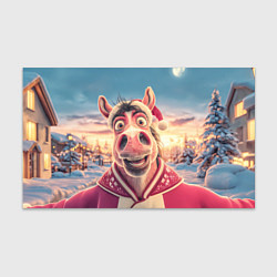 Бумага для упаковки Счастливая новогодняя лошадь, цвет: 3D-принт