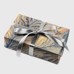 Бумага для упаковки Синие перья с самоцветами, цвет: 3D-принт — фото 2