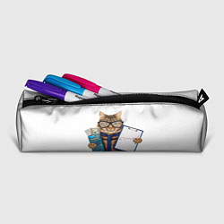 Пенал для ручек Кот в очках, цвет: 3D-принт — фото 2