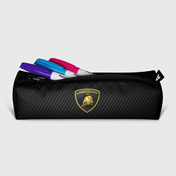 Пенал для ручек Lamborghini logo n carbone, цвет: 3D-принт — фото 2