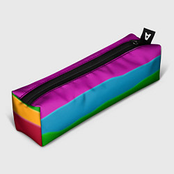 Пенал для ручек Разноцветные полоски, цвет: 3D-принт