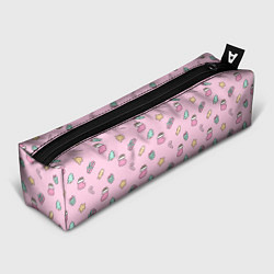 Пенал для ручек Новойгодний Розовый Паттерн, цвет: 3D-принт