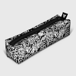 Пенал для ручек Graffiti white on black, цвет: 3D-принт
