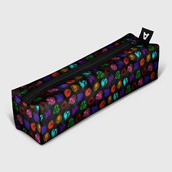 Пенал для ручек 7 СМЕРТНЫХ ГРЕХОВ АНИМЕ , ПАТТЕРН СИМВОЛЫ В ЦВЕТЕ, цвет: 3D-принт