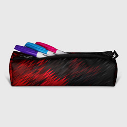 Пенал для ручек ЧЁРНО КРАСНЫЕ КРАСКИ RED BLACK STRIPES, цвет: 3D-принт — фото 2