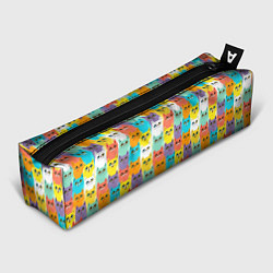 Пенал для ручек Разноцветные Мультяшные Котики, цвет: 3D-принт