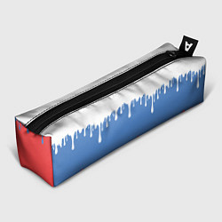 Пенал для ручек Флаг России потёки, цвет: 3D-принт