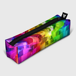 Пенал для ручек Геометрический паттерн 3D Neon, цвет: 3D-принт