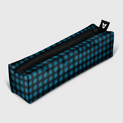 Пенал для ручек Black and blue plaid, цвет: 3D-принт