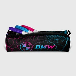 Пенал для ручек BMW - neon gradient: надпись и символ, цвет: 3D-принт — фото 2