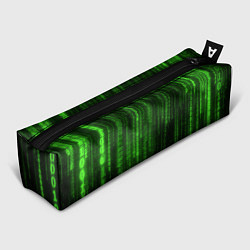 Пенал для ручек Двоичный код зеленый, цвет: 3D-принт