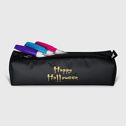 Пенал для ручек Happy Halloween надпись с летучими мышами, цвет: 3D-принт — фото 2