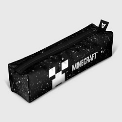 Пенал Minecraft glitch на темном фоне: надпись и символ