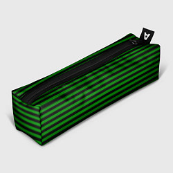 Пенал для ручек Черно-зеленые полосы, цвет: 3D-принт