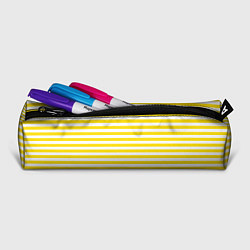 Пенал для ручек Светло-желтые полосы, цвет: 3D-принт — фото 2