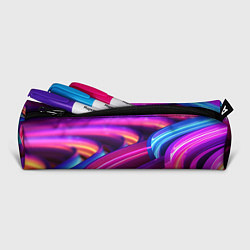 Пенал для ручек Неоновые абстрактные волны, цвет: 3D-принт — фото 2