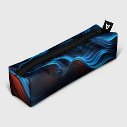 Пенал для ручек Синие волны абстракт, цвет: 3D-принт