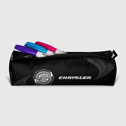 Пенал для ручек Chrysler speed на темном фоне со следами шин: надп, цвет: 3D-принт — фото 2