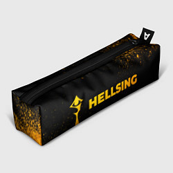 Пенал для ручек Hellsing - gold gradient: надпись и символ, цвет: 3D-принт