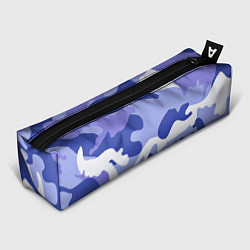Пенал для ручек Камуфляжный узор голубой, цвет: 3D-принт