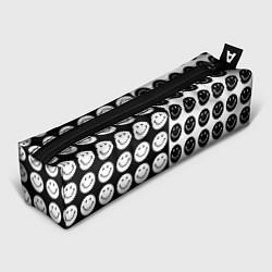 Пенал для ручек Smiley black and white, цвет: 3D-принт