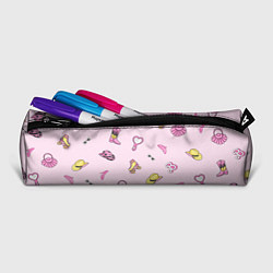 Пенал для ручек Барби аксессуары - розовый паттерн, цвет: 3D-принт — фото 2