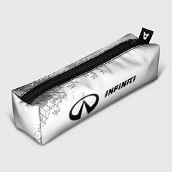 Пенал для ручек Infiniti speed на светлом фоне со следами шин по-г, цвет: 3D-принт
