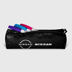 Пенал для ручек Nissan speed на темном фоне со следами шин по-гори, цвет: 3D-принт — фото 2