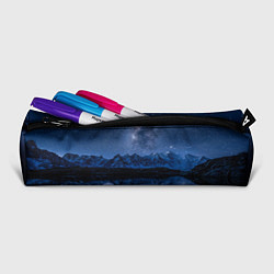 Пенал для ручек Галактическая зимняя ночь в горах, цвет: 3D-принт — фото 2