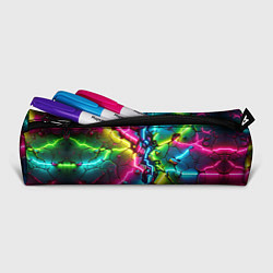 Пенал для ручек Трещина - неон, цвет: 3D-принт — фото 2