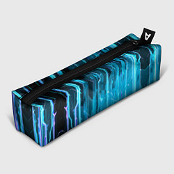 Пенал для ручек Белые линии на синем фоне, цвет: 3D-принт