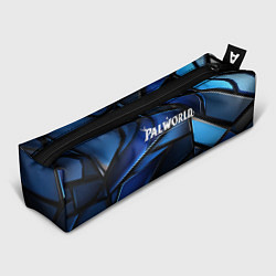 Пенал для ручек Palworld логотип синий абстрактный фон, цвет: 3D-принт